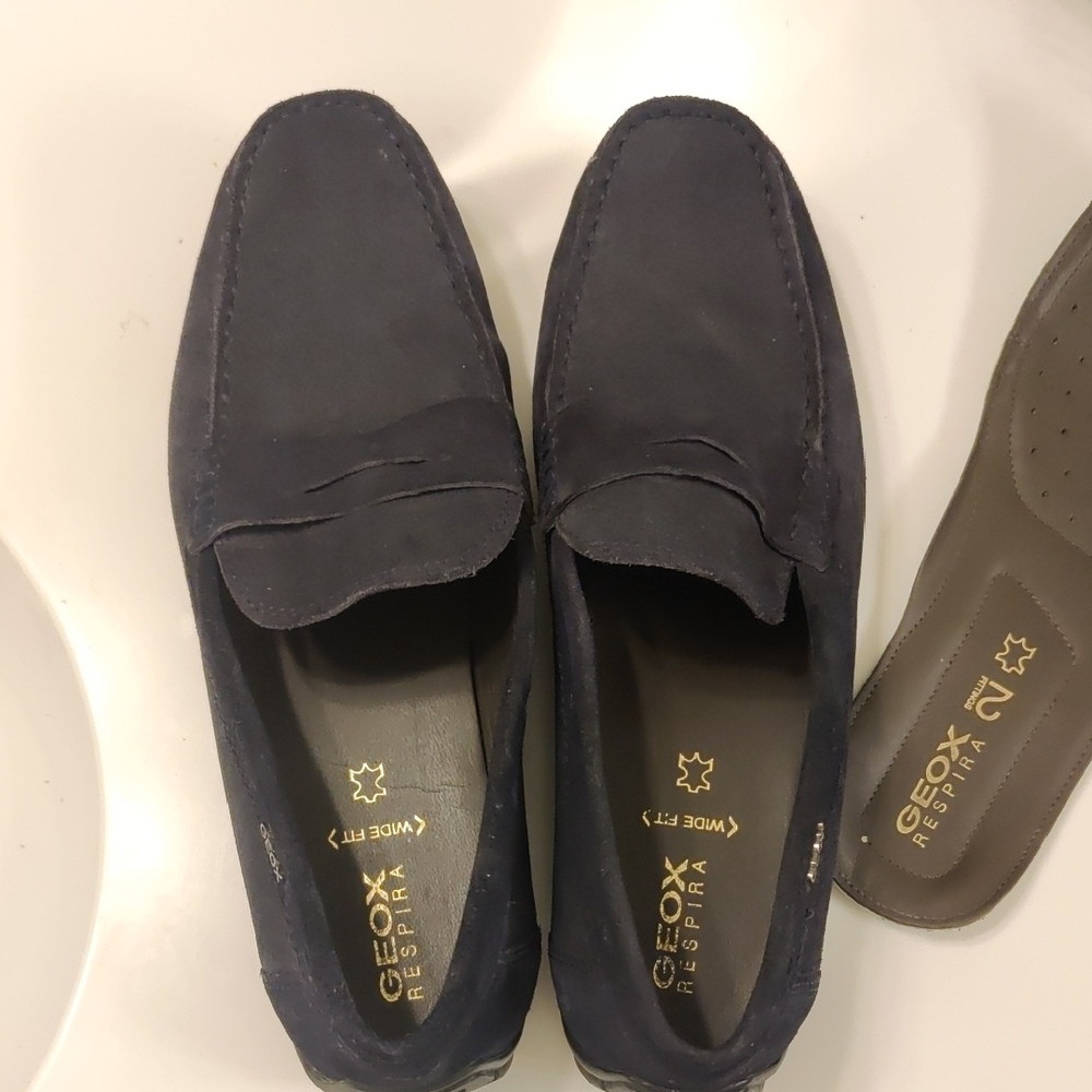 Geox Respira Men Shoes Outerwear Black Loafter Slip On Moccasins Style Sz45/US12